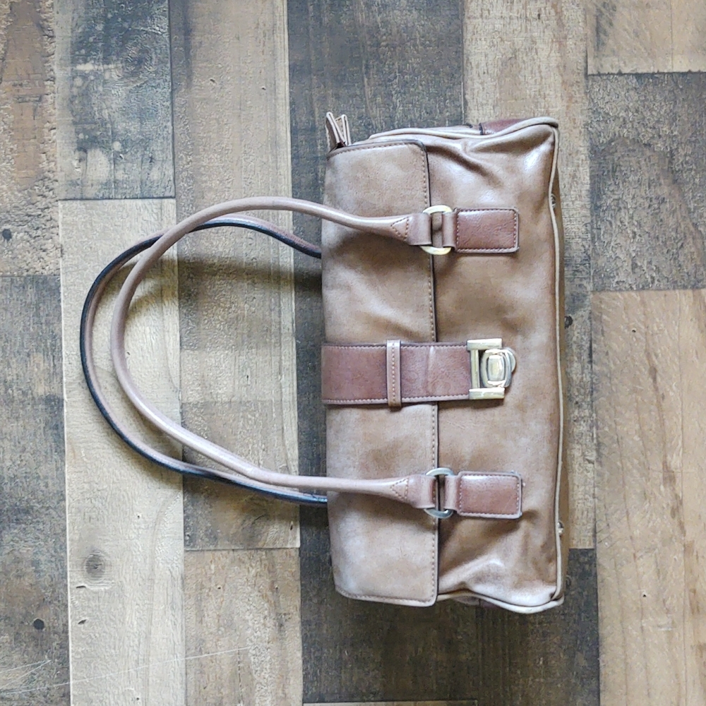 VTG Rina Rich Brown Leather Y2K Hand bag